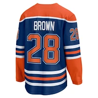 Men's Fanatics Connor Brown Royal Edmonton Oilers Home Breakaway Jersey
