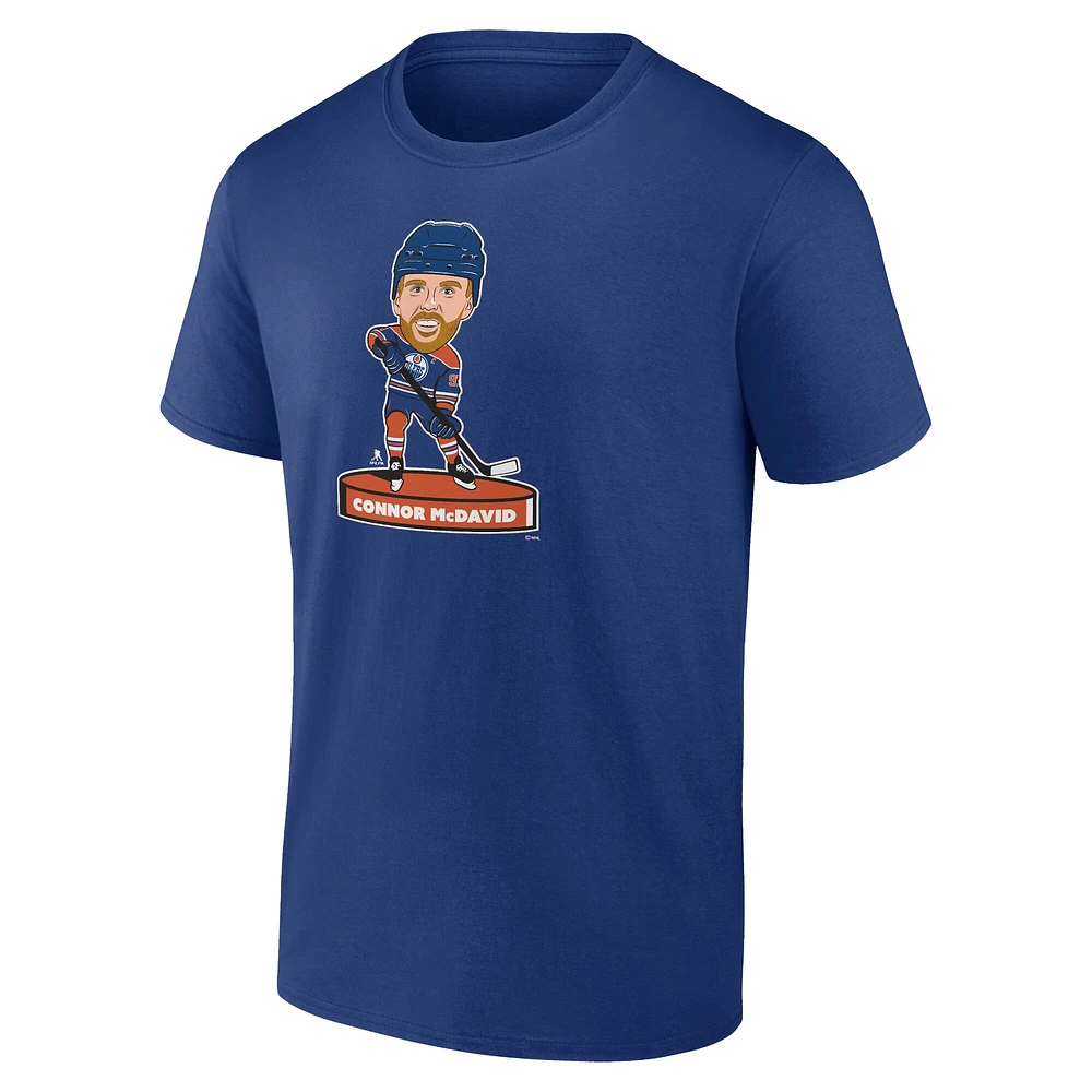 Men's Fanatics Connor McDavid Royal Edmonton Oilers Player Bobblehead T-Shirt