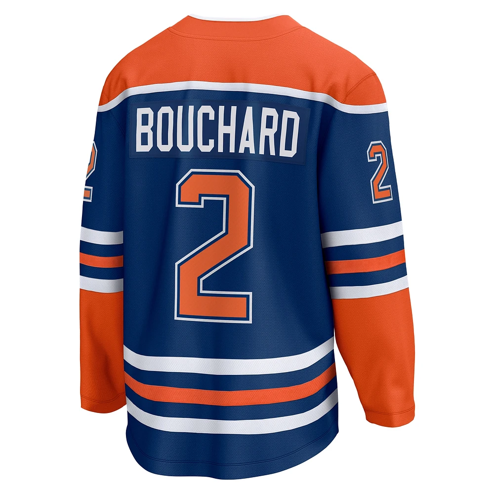 Men's Fanatics Evan Bouchard Royal Edmonton Oilers Home Breakaway Player Jersey