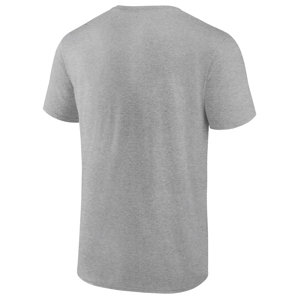 T-shirt des vestiaires champions de la Conférence l'Ouest 2024 Oilers d'Edmonton gris Fanatics pour hommes