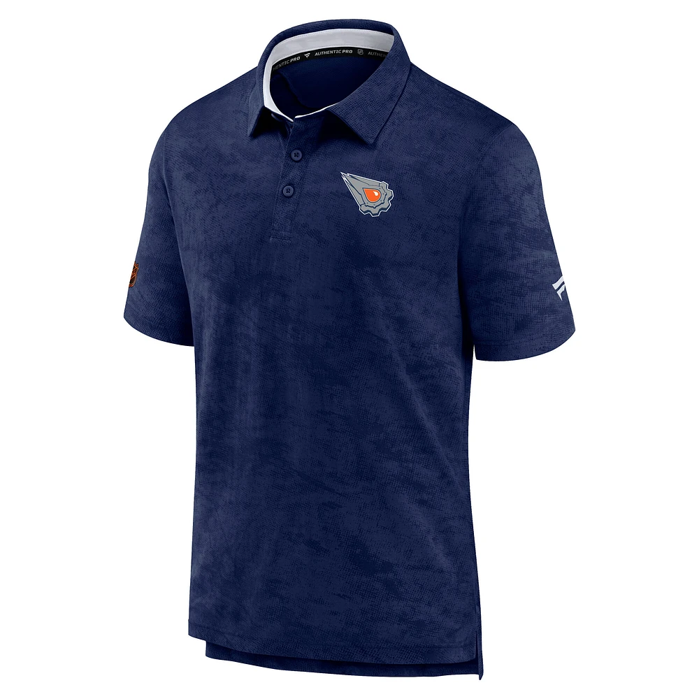 Men's Fanatics Navy Edmonton Oilers Special Edition 2.0 Authentic Pro Polo
