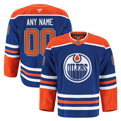 Maillot personnalisé authentique à domicile Fanatics Royal Edmonton Oilers pour hommes