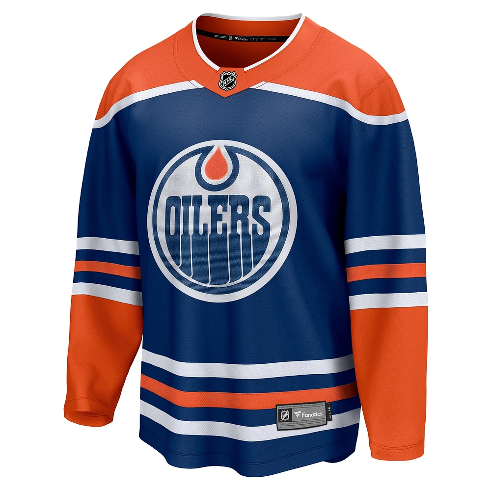 Men's Fanatics Royal Edmonton Oilers Home Premier Breakaway Blank - Jersey