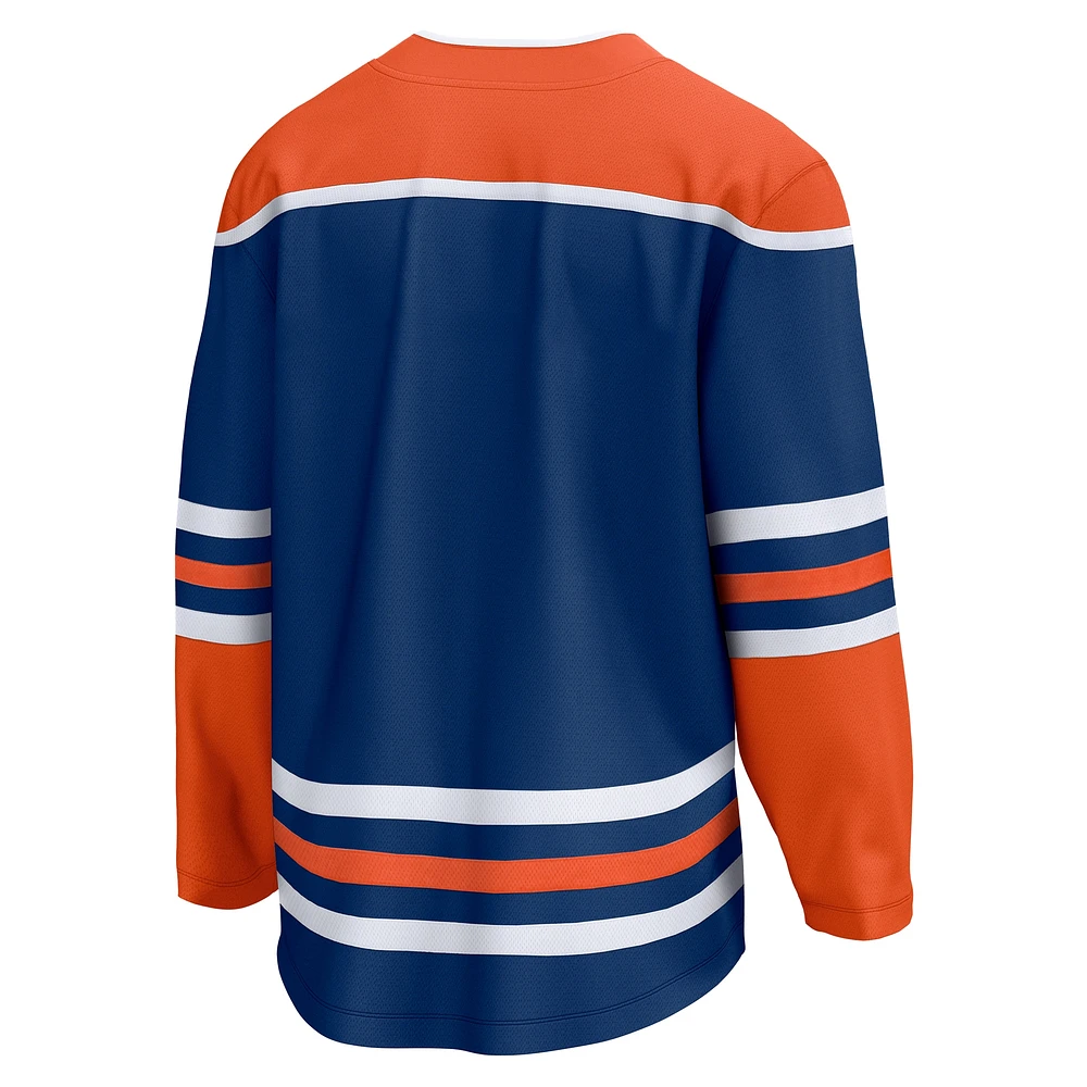 Men's Fanatics Royal Edmonton Oilers Home Premier Breakaway Blank - Jersey