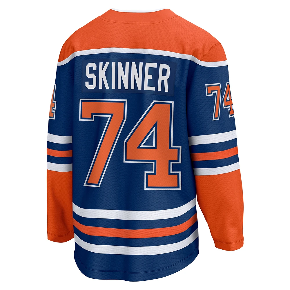 Men's Fanatics Stuart Skinner Royal Edmonton Oilers Home Breakaway Player Jersey