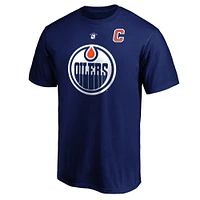 Men's Fanatics Wayne Gretzky Royal Edmonton Oilers Team Authentic Stack Retired Player Name & Number - T-Shirt