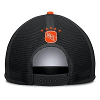 Men's Fanatics White/Black Edmonton Oilers Decades Collection Foam Front Snapback Hat