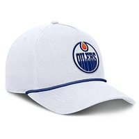 Men's Fanatics White Edmonton Oilers Rope A-Frame Adjustable Hat