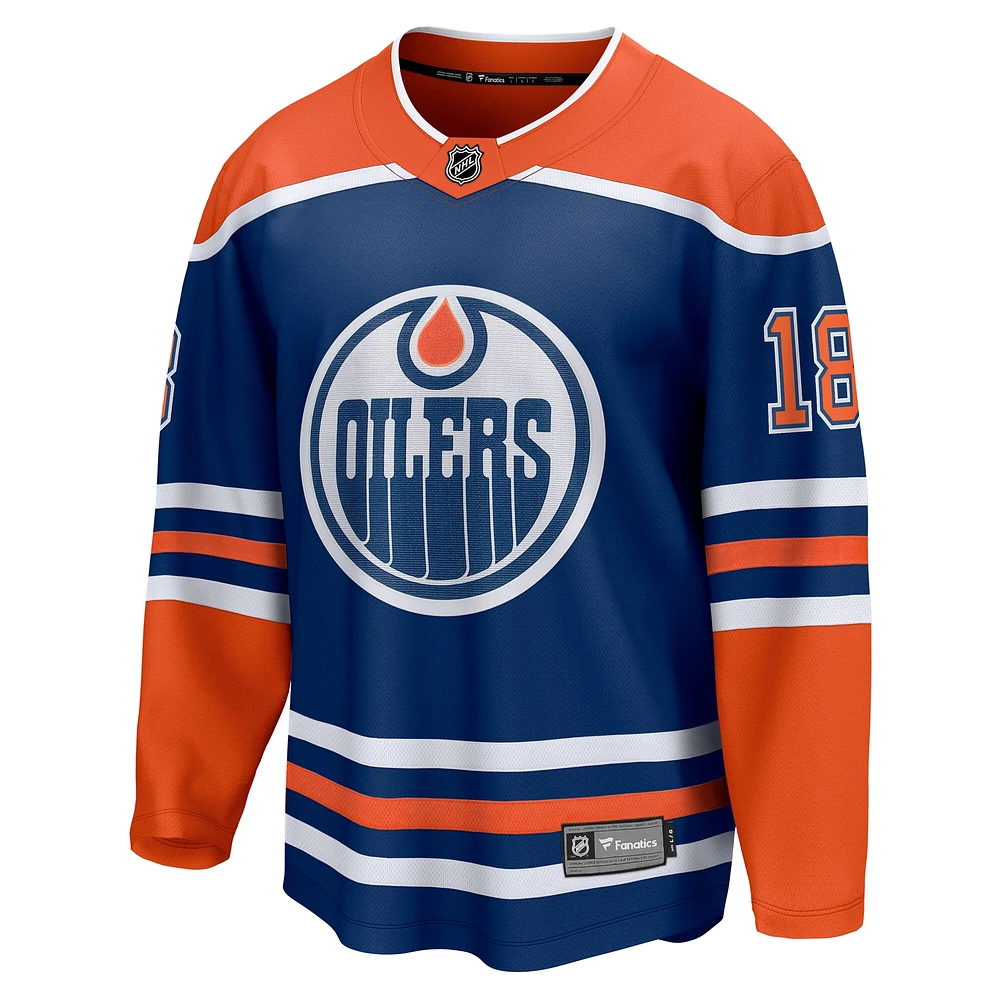 Men's Fanatics Zach Hyman Royal Edmonton Oilers Home Breakaway Player - Jersey
