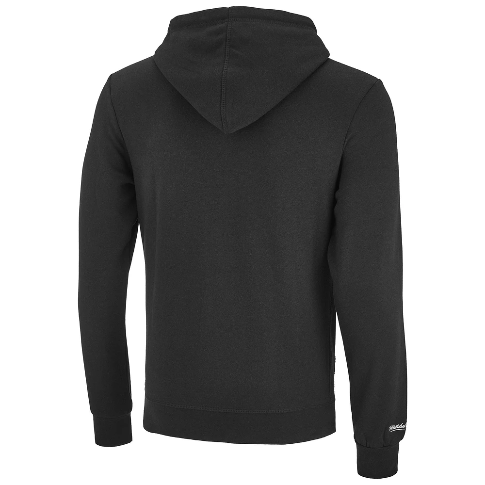 Men's Mitchell & Ness Black Edmonton Oilers Full Deck Pullover Hoodie