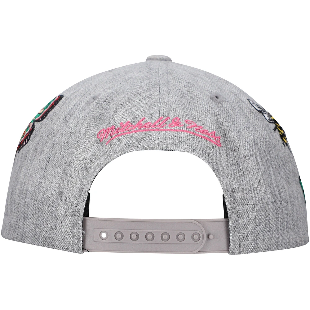 Men's Mitchell & Ness Gray Edmonton Oilers Smells Like Spring Spirit Snapback Hat