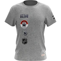 Men's Mitchell & Ness Heather Gray Edmonton Oilers City Collection T-Shirt