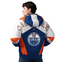 Men's Pro Player  Blue Edmonton Oilers Corner To Full-Snap Jacket