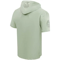 Men's Pro Standard Green Edmonton Oilers Neutral Short Sleeve Pullover Hoodie