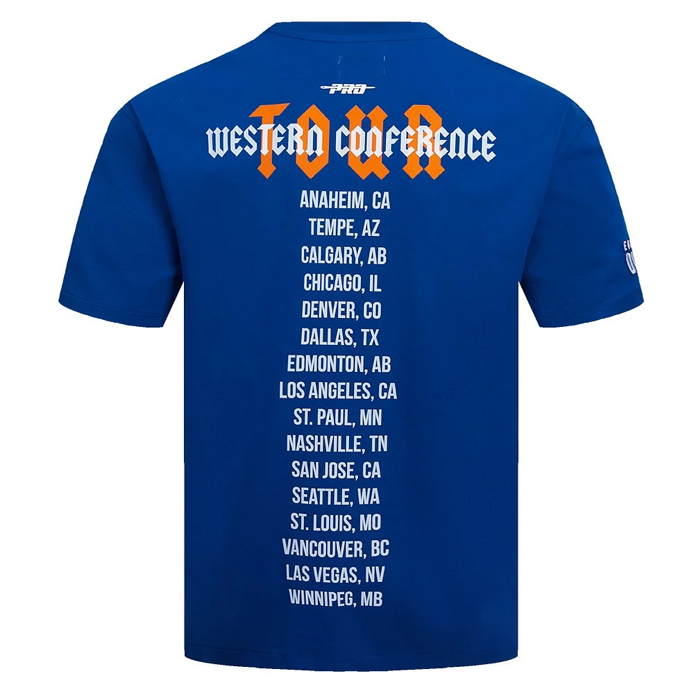 Men's Pro Standard Royal Edmonton Oilers Oversized City Tour T-Shirt