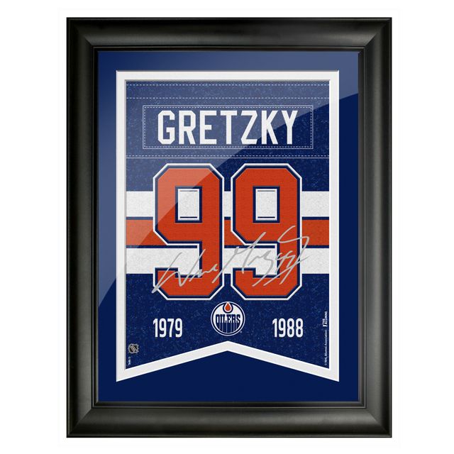 Wayne Gretzky Edmonton Oilers 12 '' x 16 '' Réplique encadrée Signature Alumni - Bannière