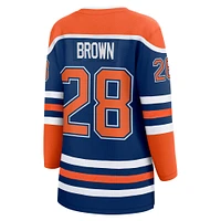 Women's Fanatics Connor Brown Royal Edmonton Oilers Home Breakaway Player Jersey