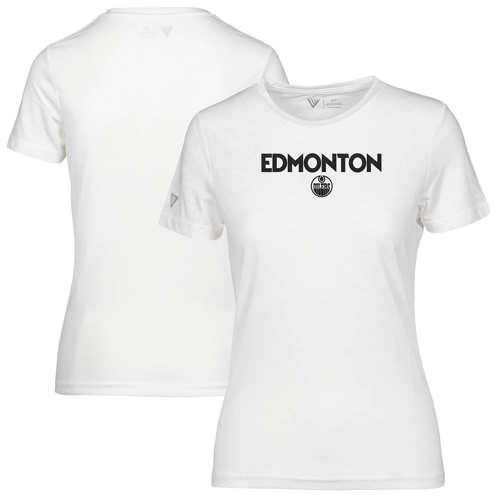 Women's Levelwear White Edmonton Oilers Maddox City Capsule T-Shirt