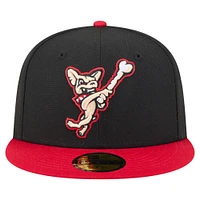 Men's New Era  Black/Red El Paso Chihuahuas Authentic Collection 59FIFTY Fitted Hat