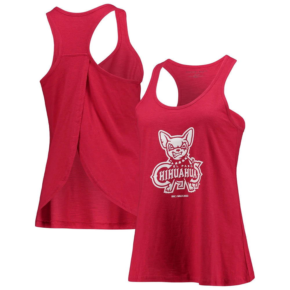 Women's Red El Paso Chihuahuas Charm Scoop Neck Racerback Tank Top