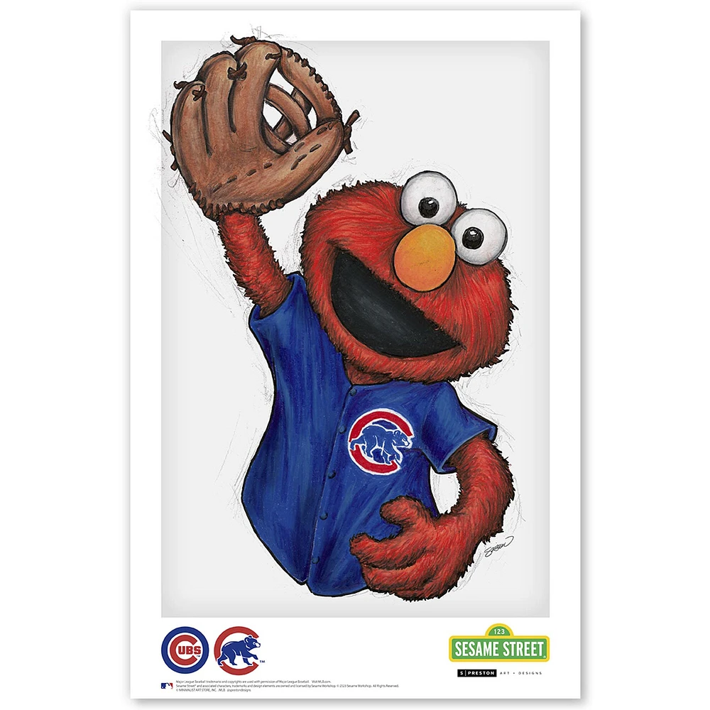 Elmo Chicago Cubs 11"x 17" Sesame Street affiche imprimée