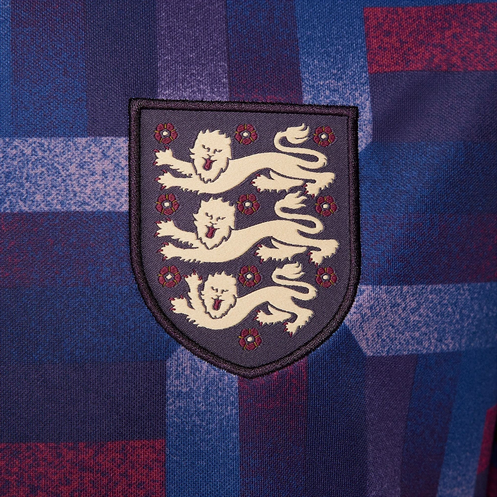 Maillot d'avant-match Nike violet de l'équipe nationale d'Angleterre 2024 Academy Pro pour homme