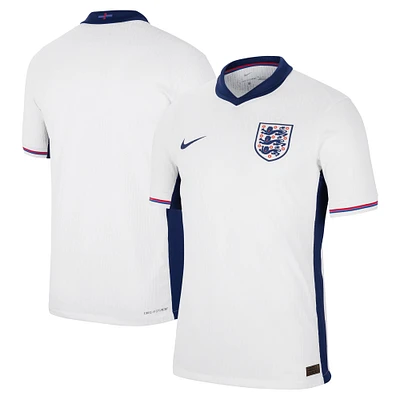 Maillot vierge authentique Nike pour homme de l'équipe nationale d'Angleterre 2024 domicile blanc