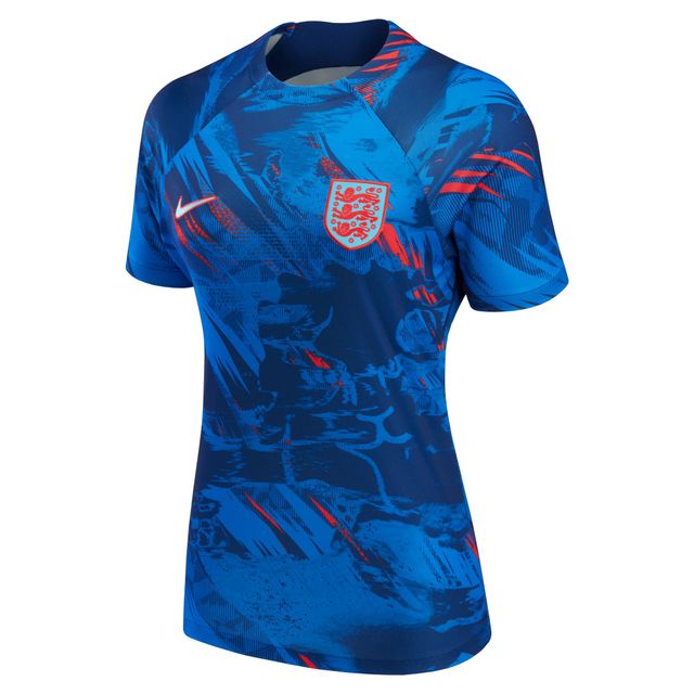 Haut d'avant-match Nike Équipe nationale d'Angleterre 2022 pour femme - Bleu
