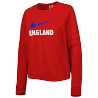 Women's Nike Red England National Team Lockup Varsity Tri-Blend Raglan Pullover Sweatshirt