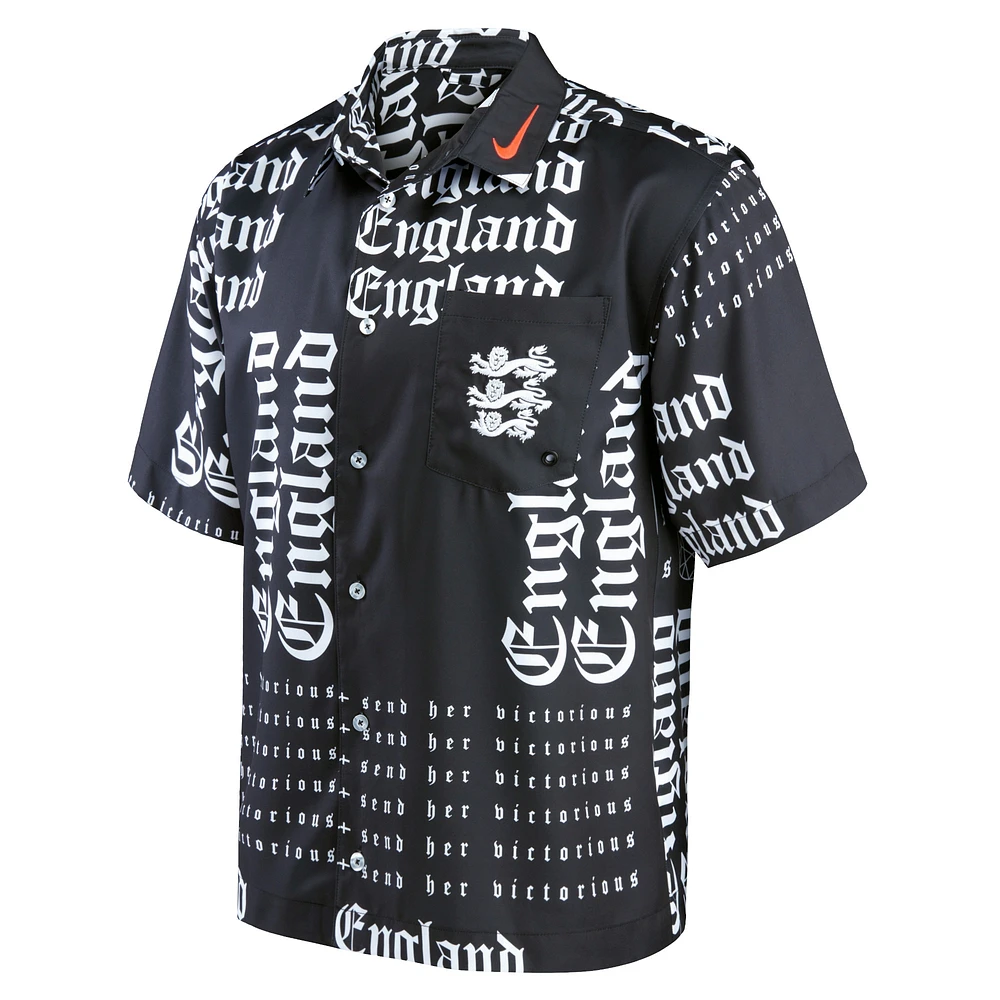 Men's Nike Black England Women's National Team Button-Up Shirt