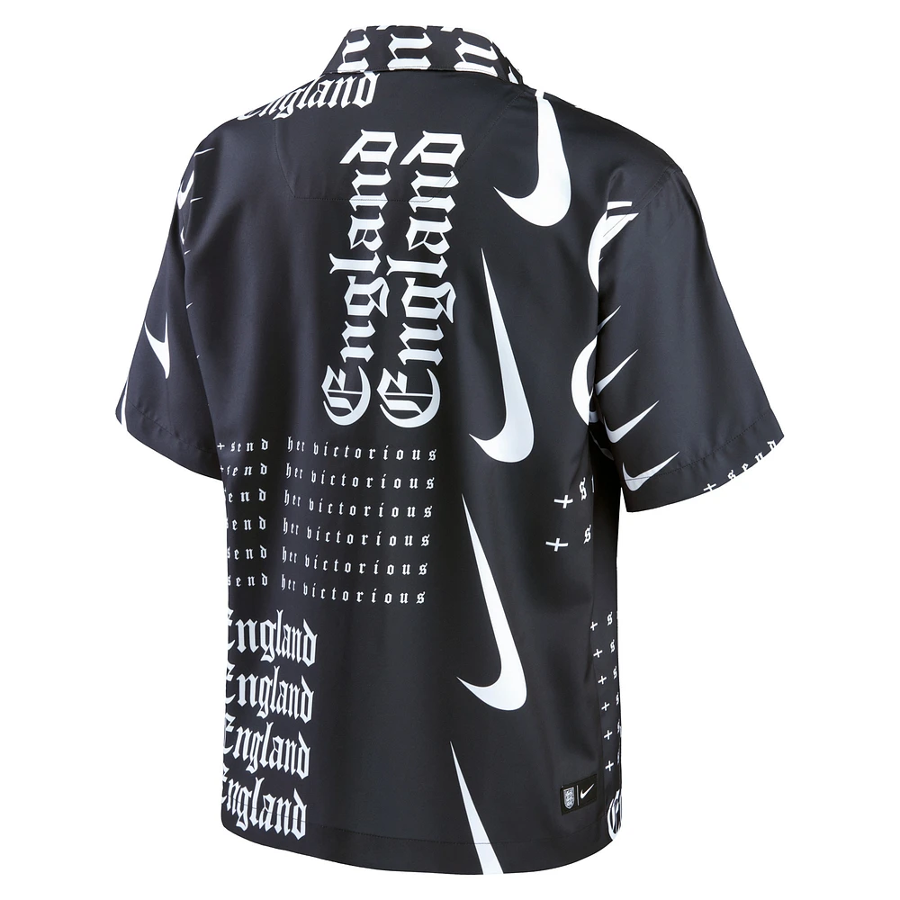 Men's Nike Black England Women's National Team Button-Up Shirt