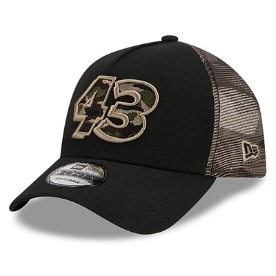 Casquette réglable de camionneur A-Frame Camo Erik Jones Camo 9FORTY New Era pour hommes