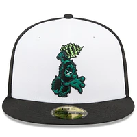 Men's New Era White/Black Eugene Emeralds Marvel x Minor League 59FIFTY Fitted Hat