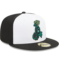 Men's New Era White/Black Eugene Emeralds Marvel x Minor League 59FIFTY Fitted Hat