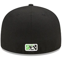 Men's New Era White/Black Eugene Emeralds Marvel x Minor League 59FIFTY Fitted Hat
