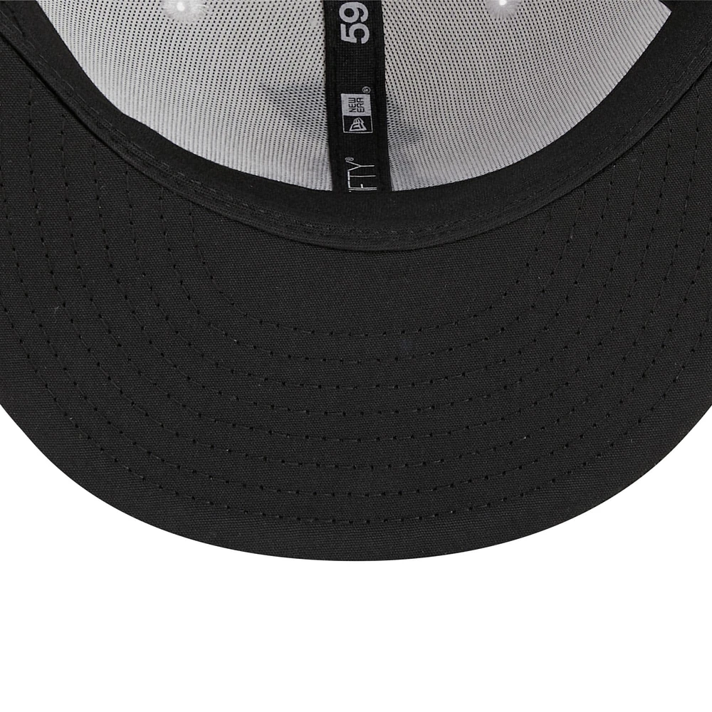 Men's New Era White/Black Eugene Emeralds Marvel x Minor League 59FIFTY Fitted Hat