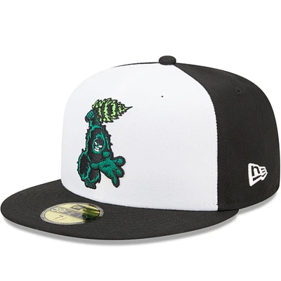 Men's New Era White/Black Eugene Emeralds Marvel x Minor League 59FIFTY Fitted Hat