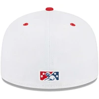 Men's New Era White Eugene Emeralds Theme Nights Pranksters  59FIFTY Fitted Hat