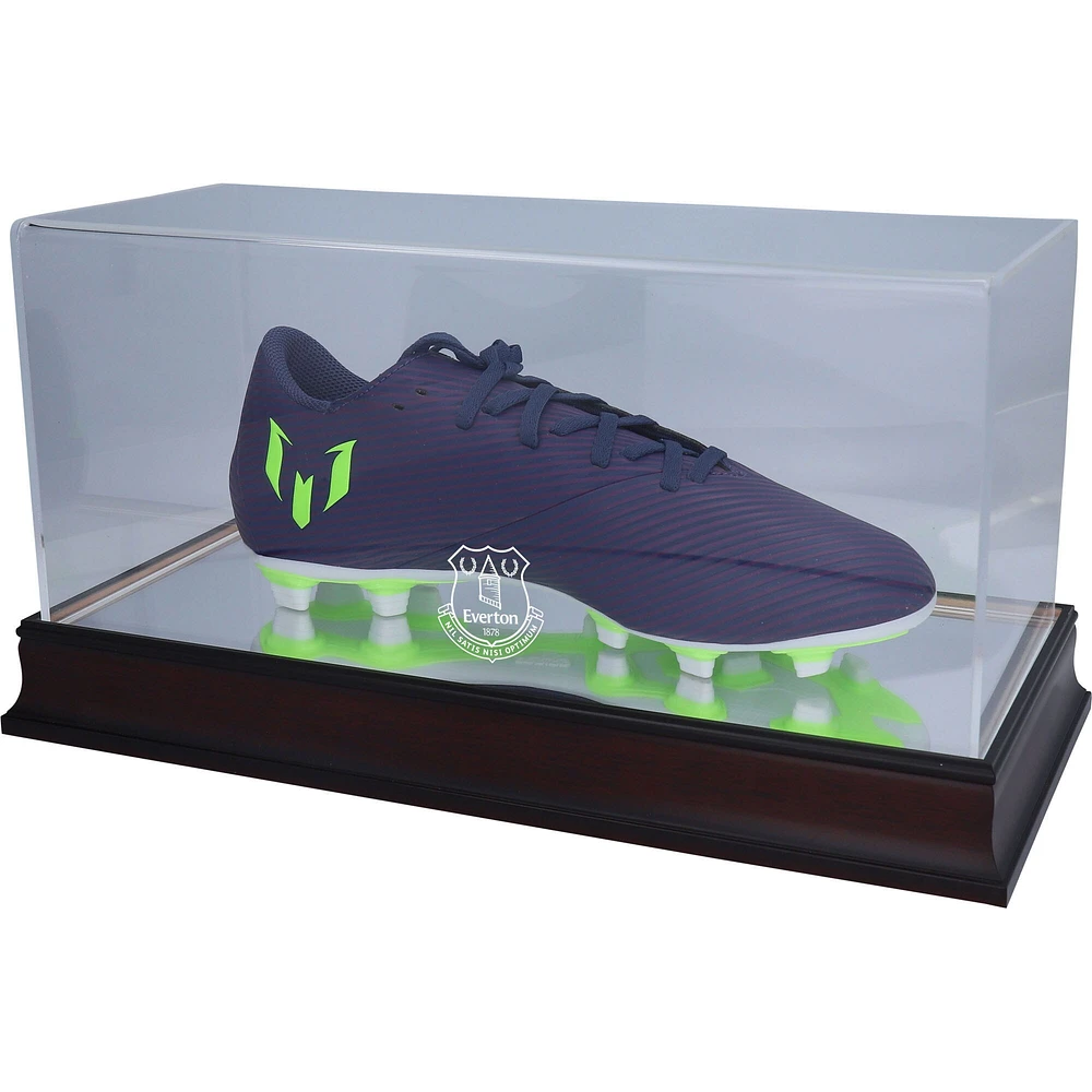 Vitrine de présentation des chaussures de football avec logo de l'équipe Everton Mahogany