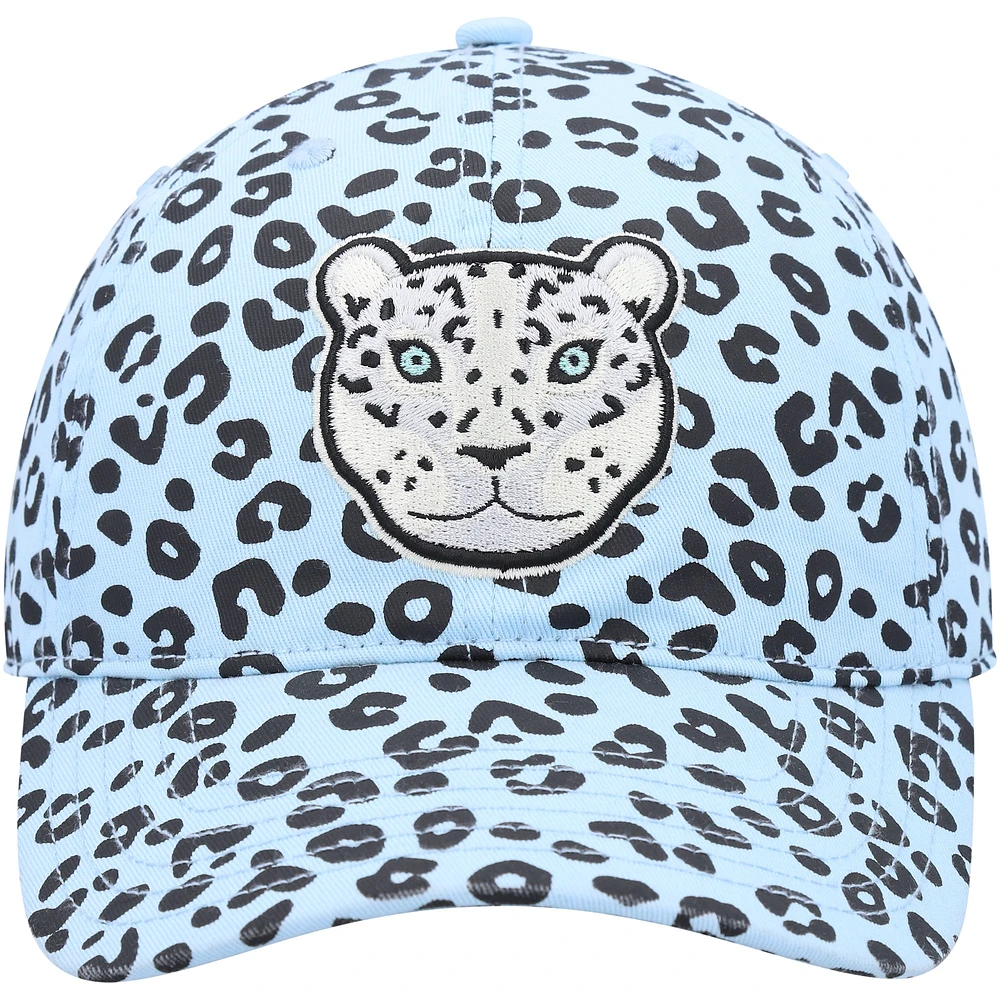 Men's Explore Light Blue Snow Leopard Dad Adjustable Hat