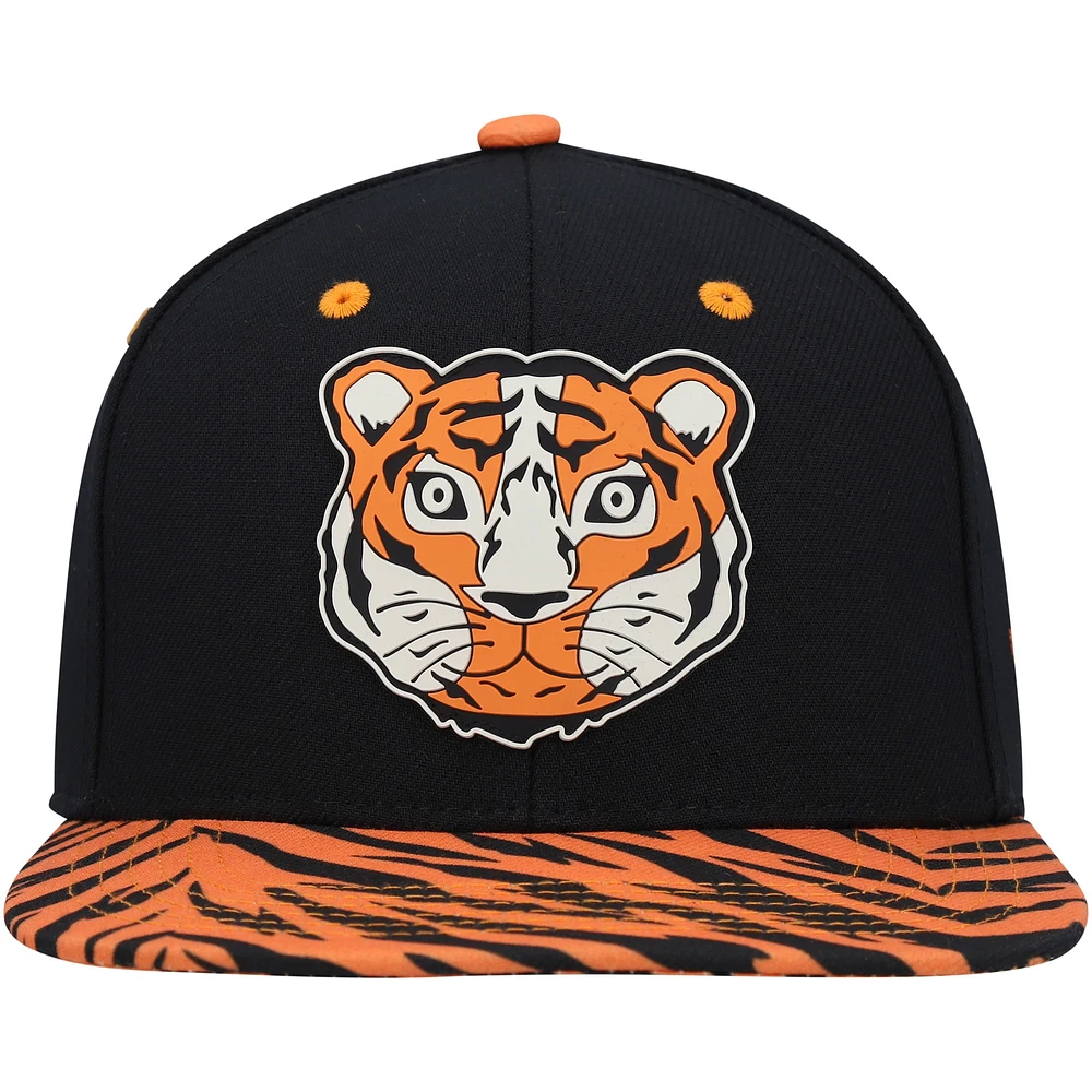 Youth Explore Black Explore Tiger Snapback Hat