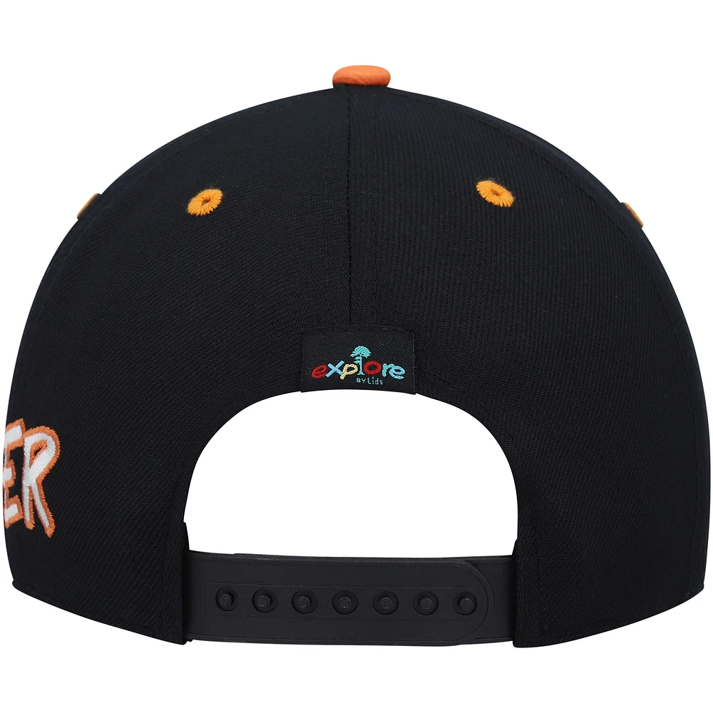 Youth Explore Black Explore Tiger Snapback Hat