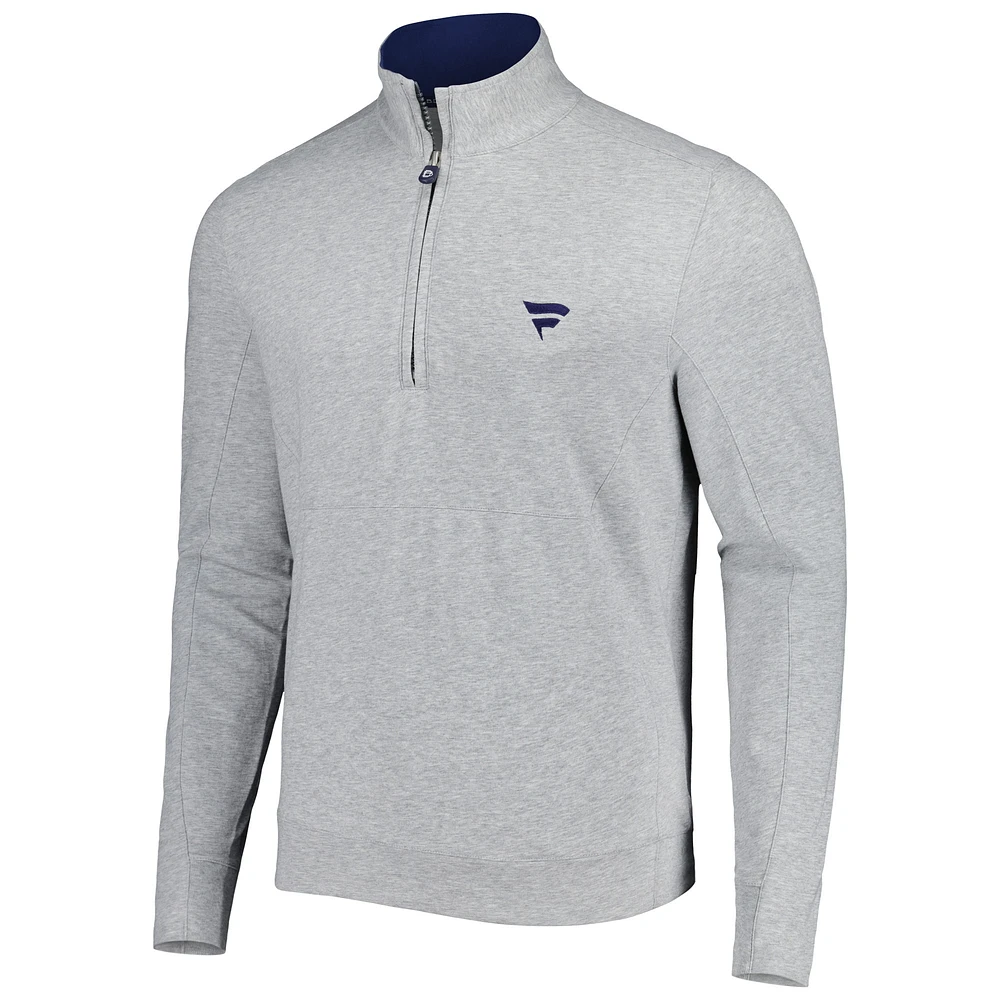 Men's B. Draddy Heather Gray Fanatics Corporate Russel Quarter-Zip Top