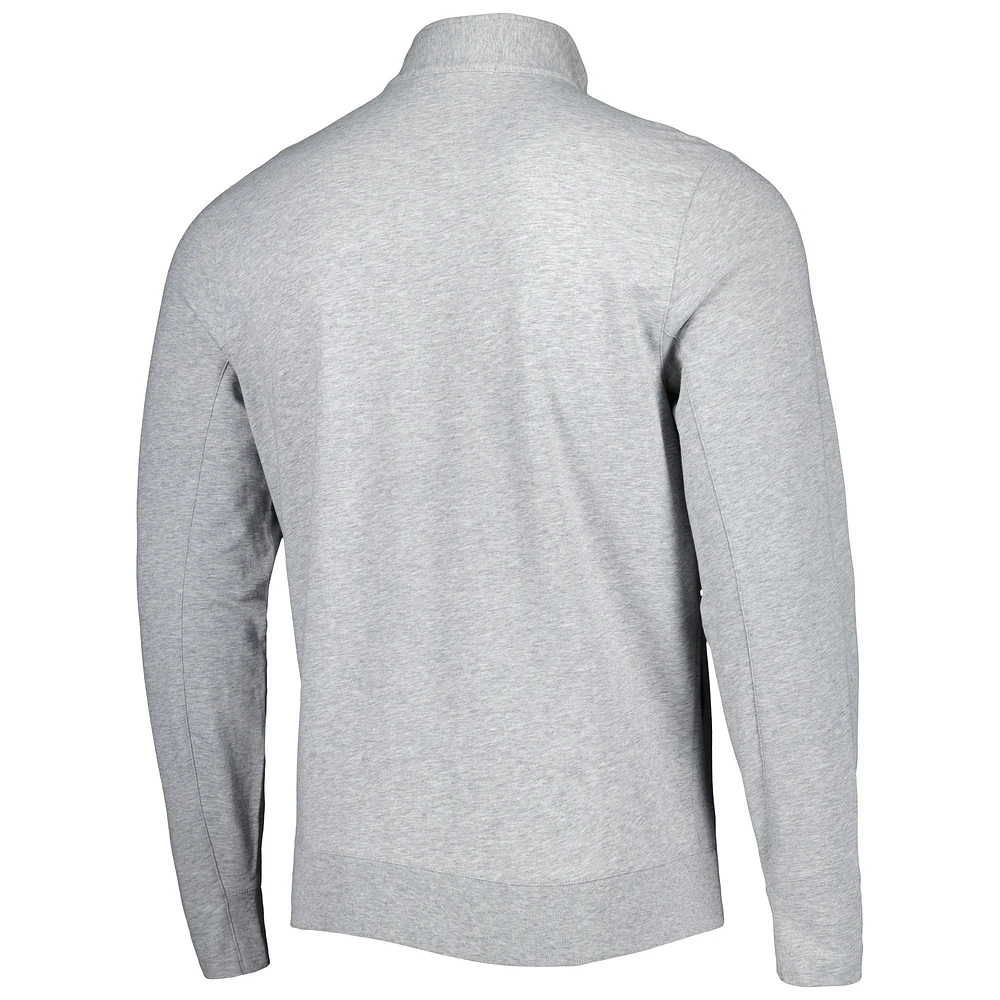Men's B. Draddy Heather Gray Fanatics Corporate Russel Quarter-Zip Top