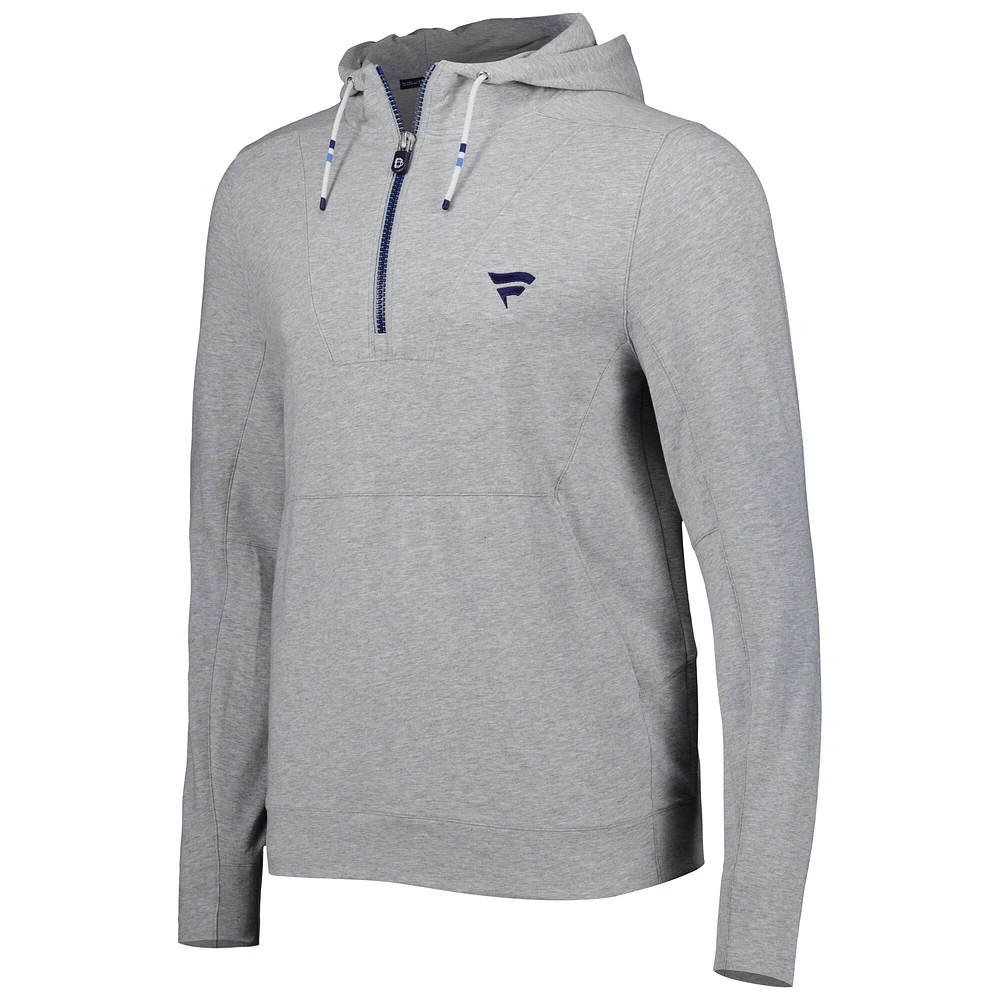 Men's B. Draddy Heather Gray Fanatics Corporate The Proctor Quarter-Zip Hoodie