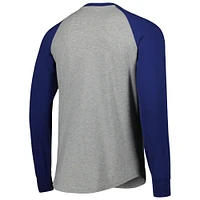 T-shirt à manches longues raglan Fanatics Corporate Say Hey Willie pour homme B. Draddy Royal/Heather Gray