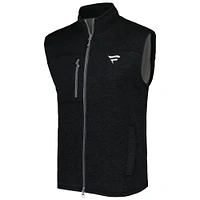Men's johnnie-O Black Fanatics Corporate Wes Full-Zip Vest