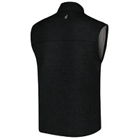 Men's johnnie-O Black Fanatics Corporate Wes Full-Zip Vest