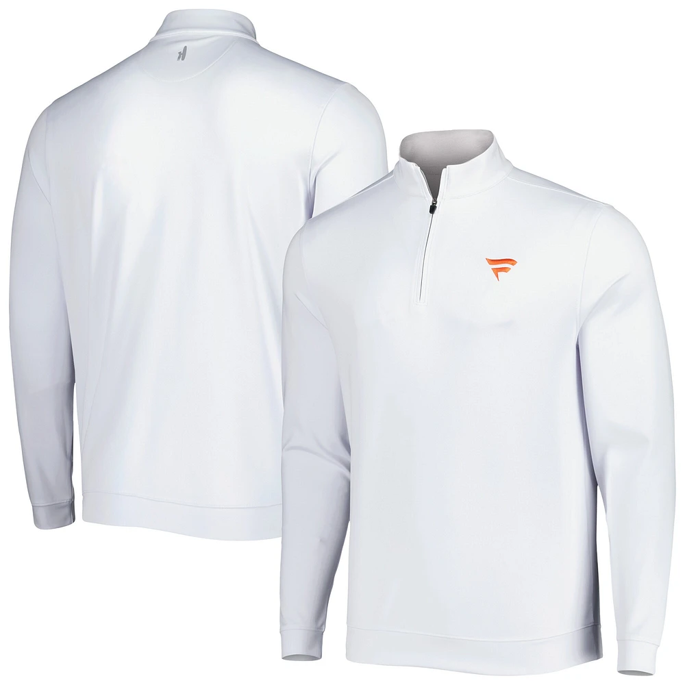 Veste zippée quart de zip Johnnie-O White Fanatics Corporate Diaz pour homme