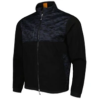 Men's Peter Millar Black Fanatics Corporate Camo Thermal Block Three-Layer Full-Zip Jacket